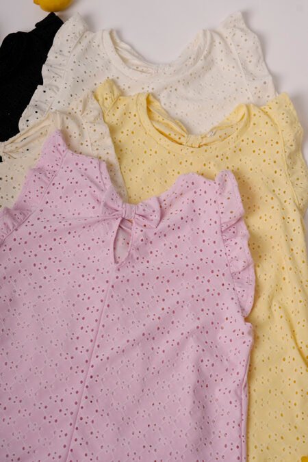 Musculosa gota con moño atras broderie punto "TERE" - Imagen 4