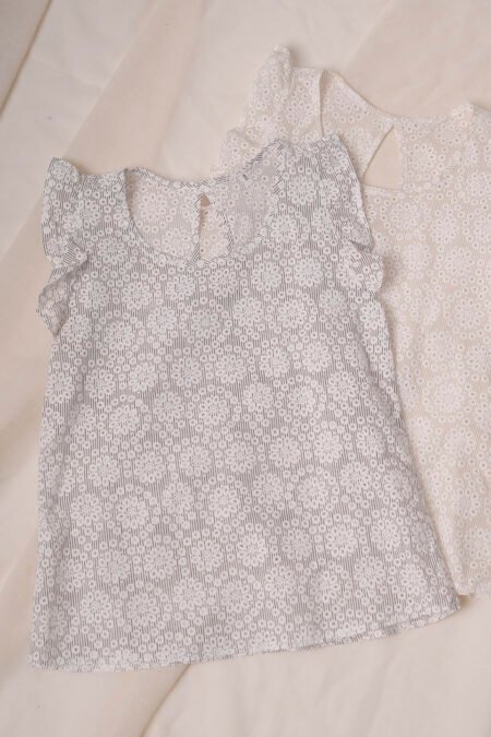 Musculosa Gota Poplin Con Broderie «FRIDA» - Imagen 2