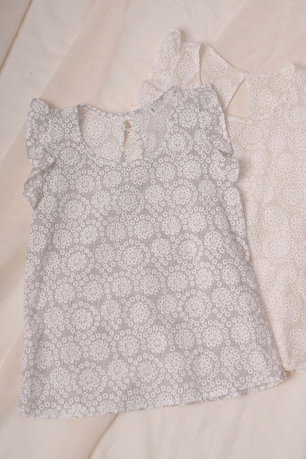 Musculosa Gota Poplin Con Broderie «FRIDA»