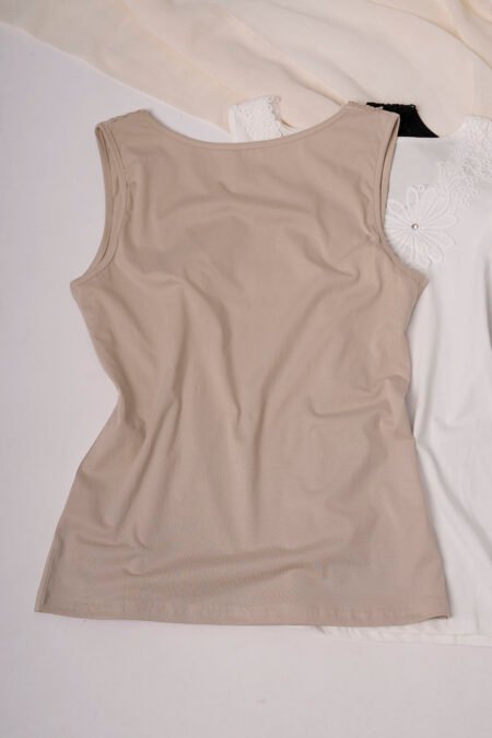 Musculosa puntilla broderie cuello tacha "PROLA" - Imagen 3
