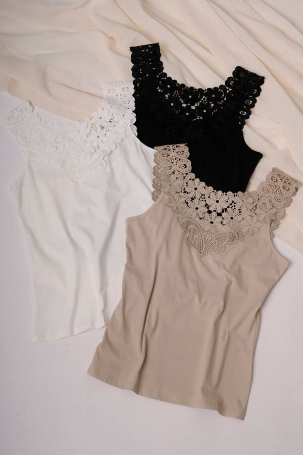Musculosa bretel broderie "CRETA"