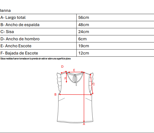 Musculosa gota cey puffing para atar atras «DANNA»