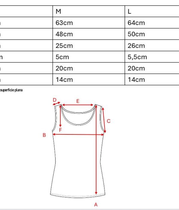 Musculosa gota lino broderie "VANE"