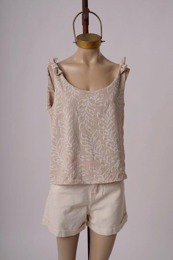 Musculosa cey puffing moño en los hombros "OASIS"