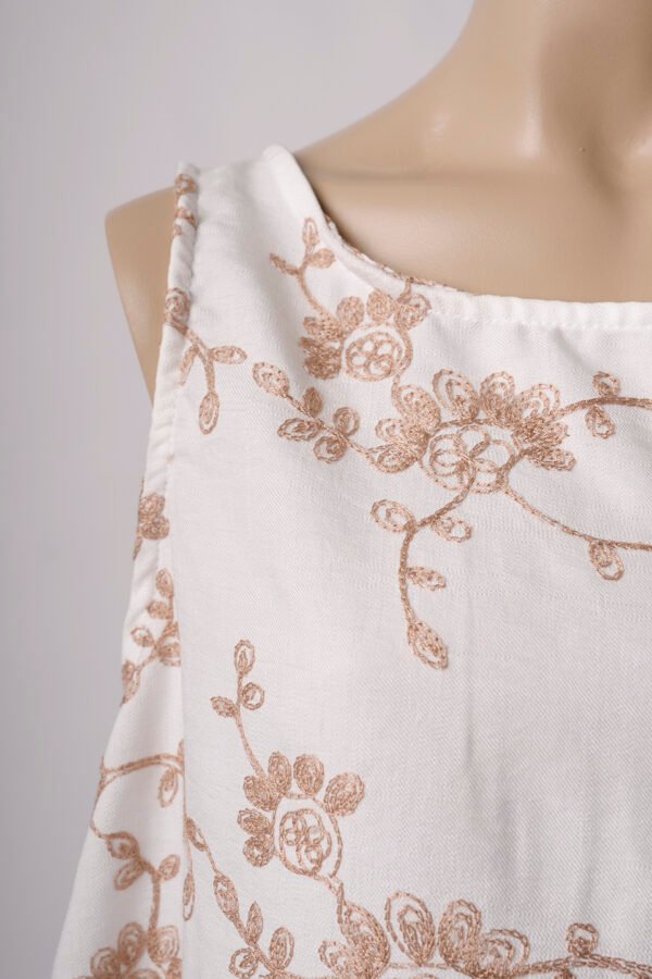 Solero para atar atras lino broderie "VALERY"