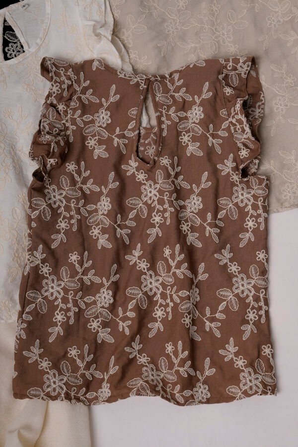 Musculosa gota lino broderie "DOLORES"