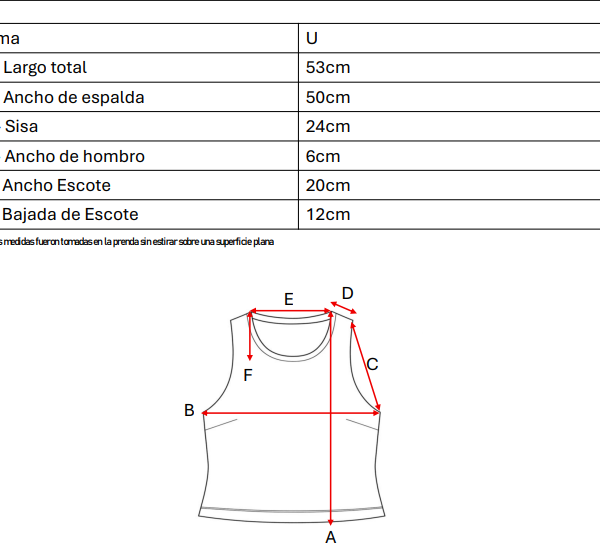 Musculosa lino broderie "UMA"