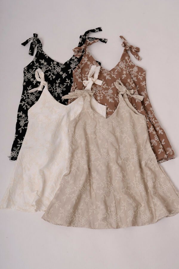 Solero para atar lino broderie "LIBIA"