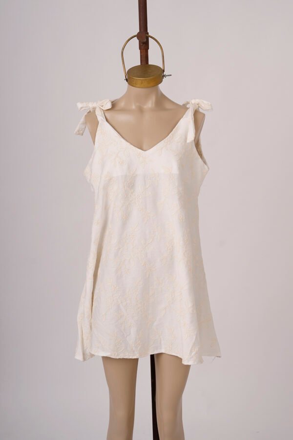 Solero para atar lino broderie "LIBIA"