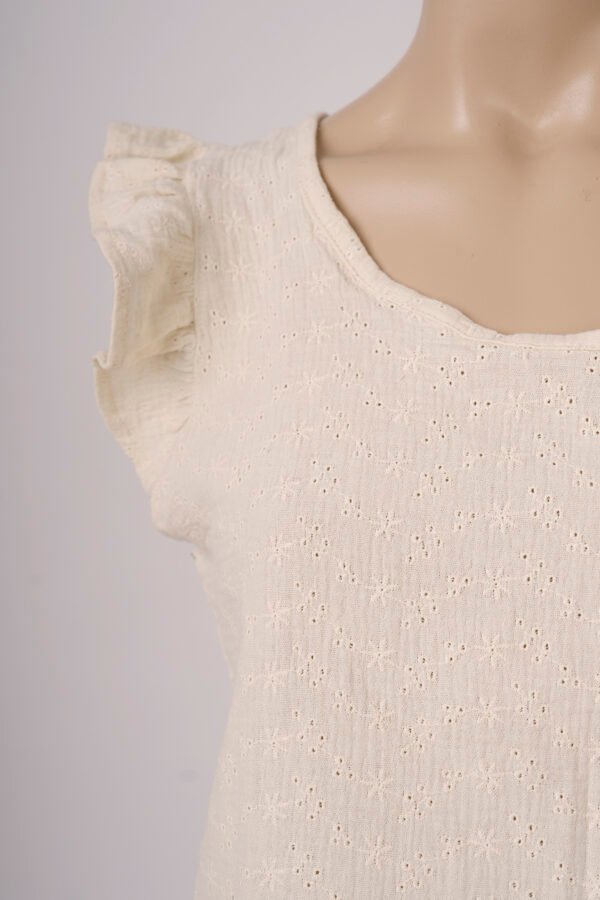 Musculosa gota algodon broderie "CHIARA"