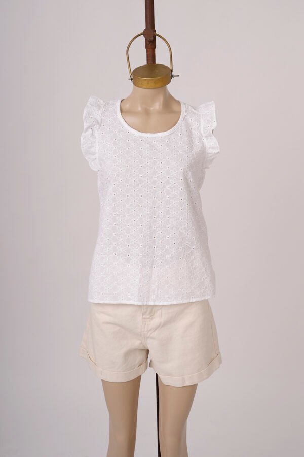 Musculosa con gota broderie plano "LURY"