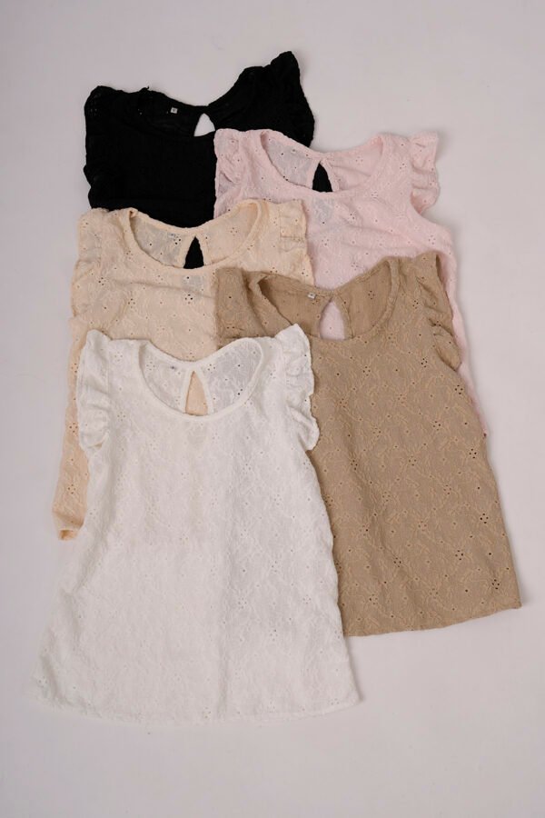 Musculosa gota broderie crep "NARA"