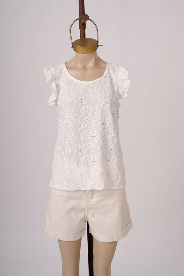 Musculosa gota broderie crep "NARA"