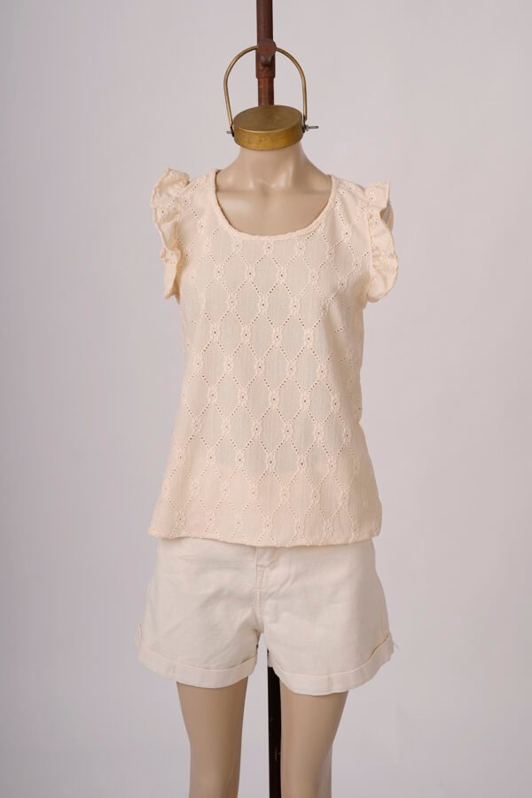 Musculosa gota broderie crep "ZOE"