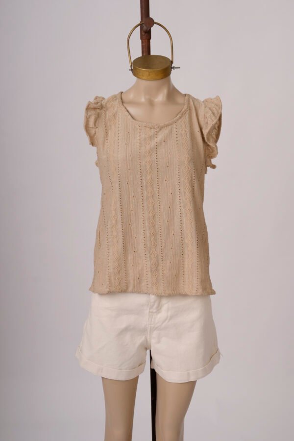 Musculosa gota broderie crep "LARINA"