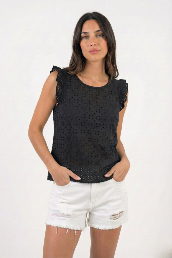 Musculosa gota broderie "DELVIN"