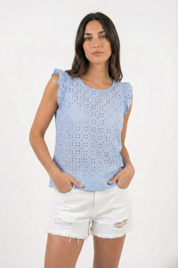 Musculosa gota broderie "DELVIN"
