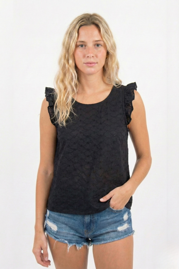 Musculosa con gota broderie plano "GELLY"