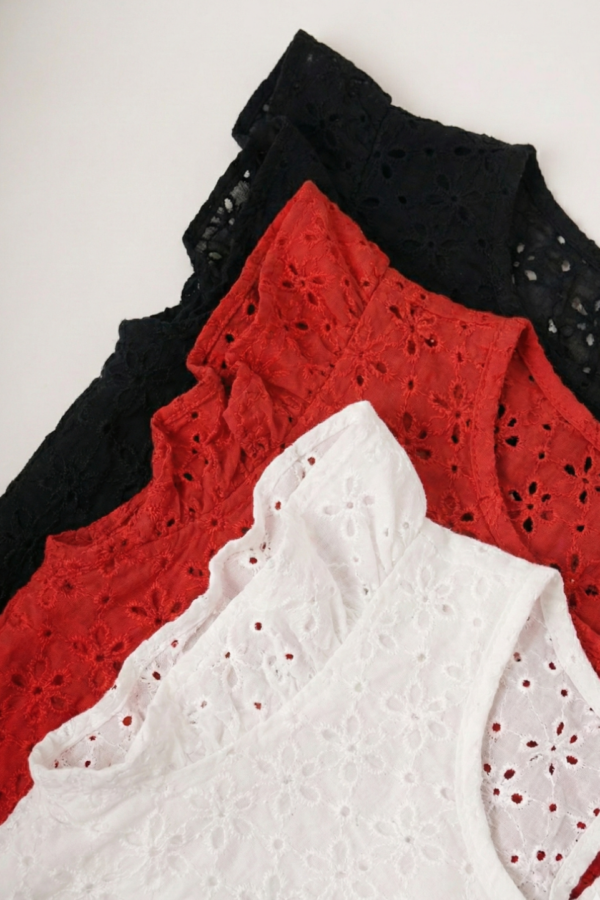 Musculosa con gota broderie plano "LURY"