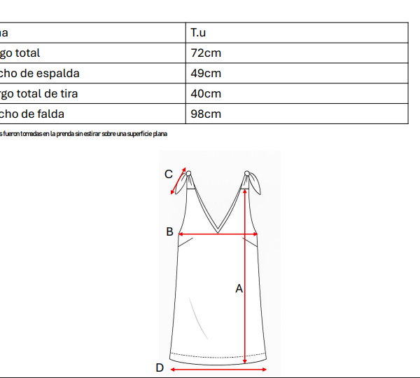 Solero para atar broderie plano "MALENA"