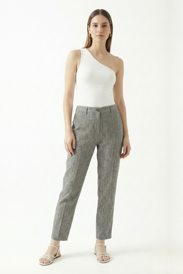 Pantalon lino rayado "DOYA"