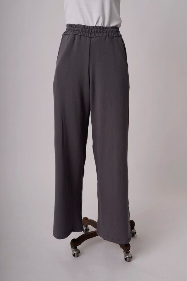 Palazzo wide leg rustico frisado con tajo "MAITE"