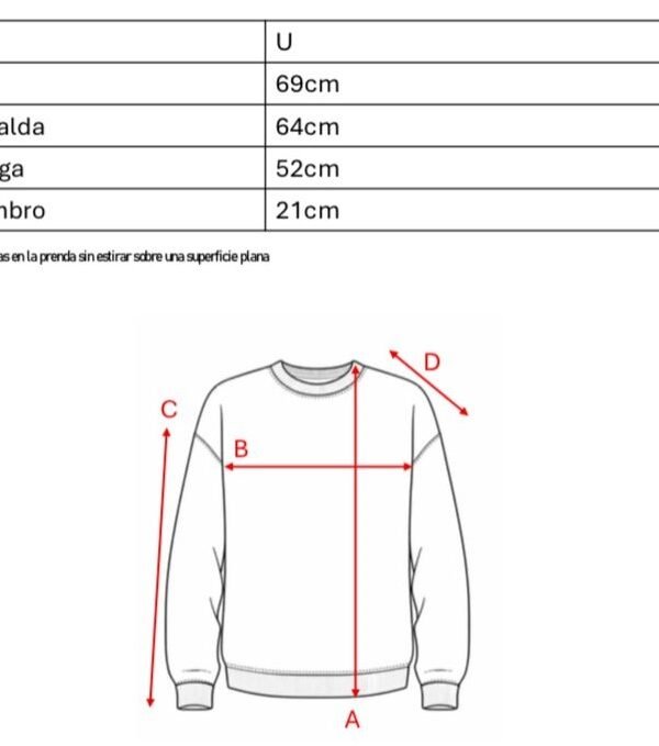 Buzo Rustico Lycra Cuello Redondo Sol De Mayo Argentina Estampado "1536"