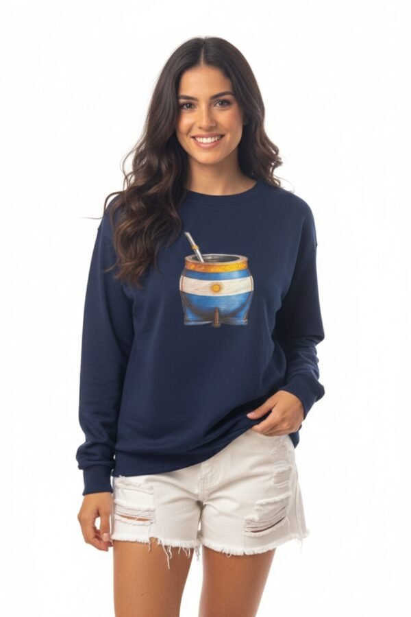 Buzo Rustico Frisado Mate Bandera Argentina DTF «CASPER»