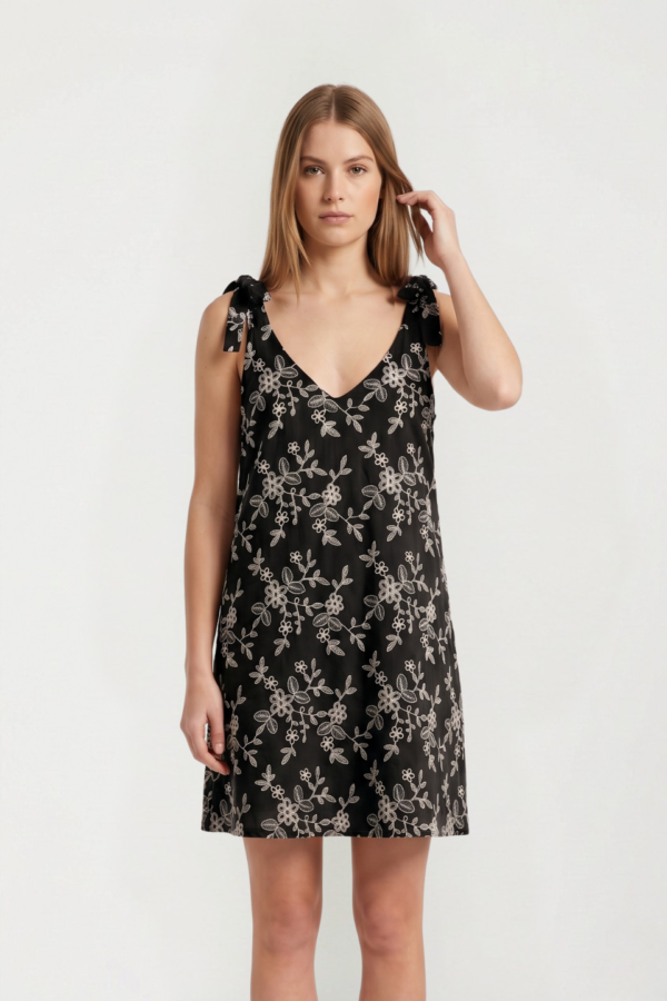 Solero para atar lino broderie "LIBIA"