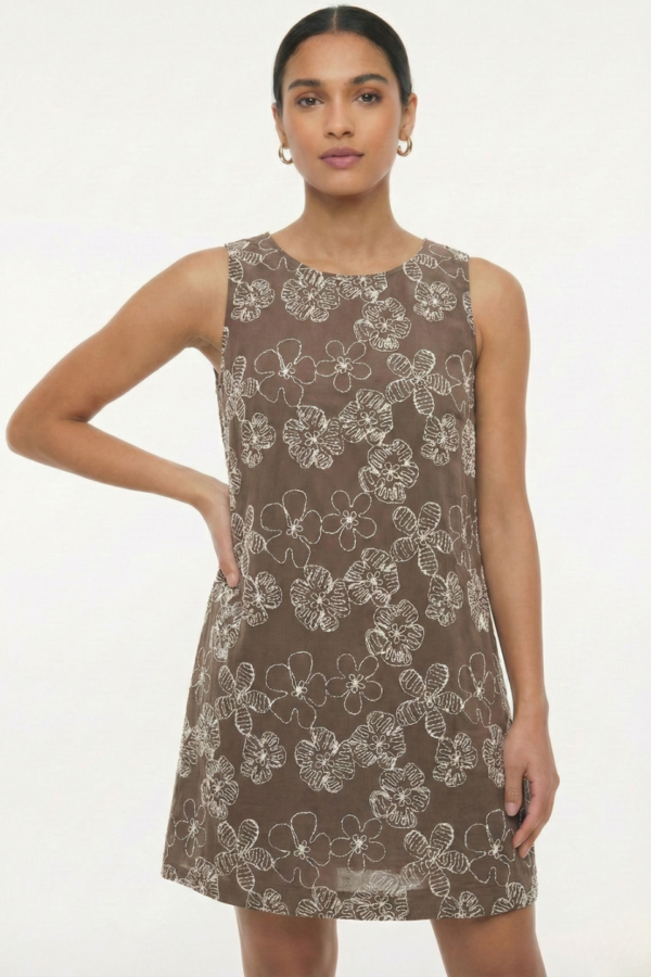 Solero Para Atar Atras Lino Broderie "MIRKA"