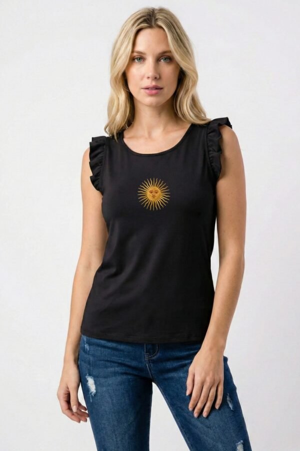 Musculosa Ribb Manga Volado Sol De Mayo Argentina En DTF "SUNNY"