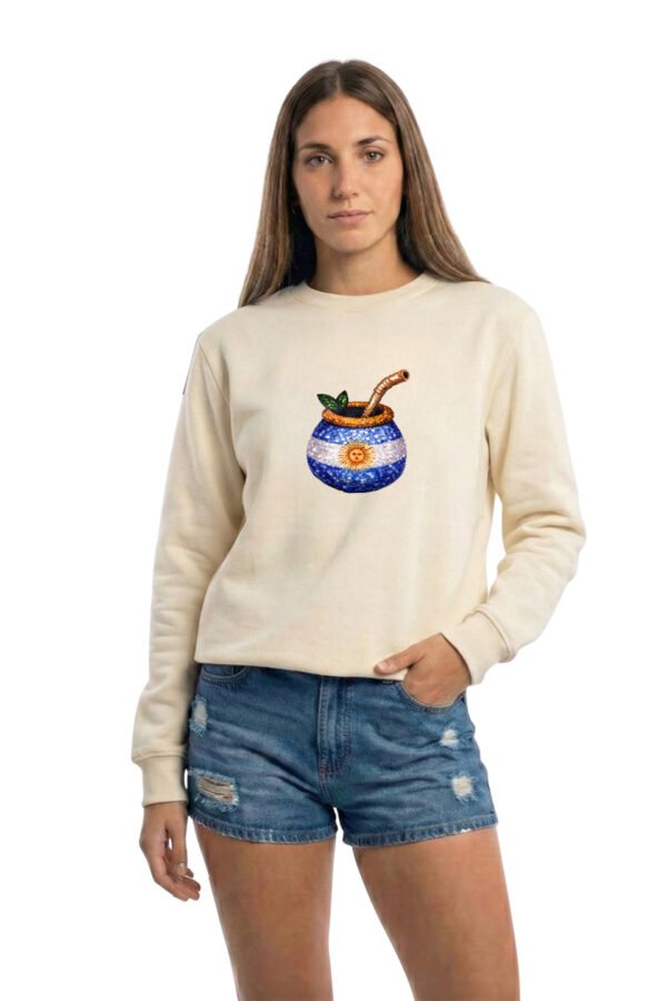 Buzo rustico cuello redondo mate en DTF argentina "MATE"