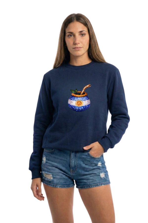 Buzo rustico cuello redondo mate en DTF argentina "MATE"