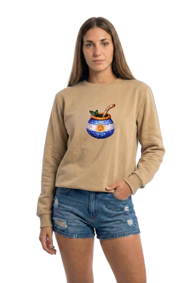 Buzo rustico cuello redondo mate en DTF argentina "MATE"