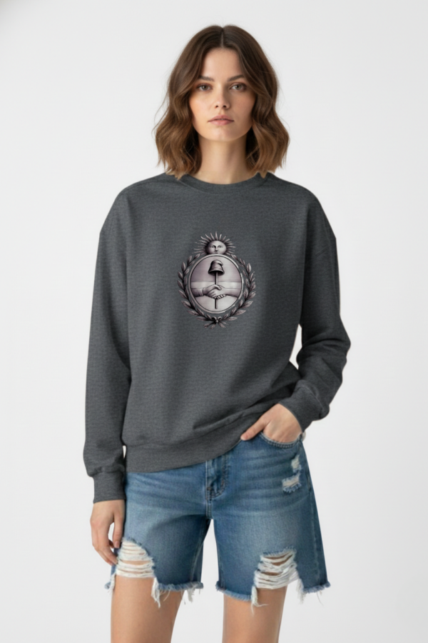 Buzo Rustico Lycra Cuello Redondo Escudo Argentina DTF "LIBERTAD"