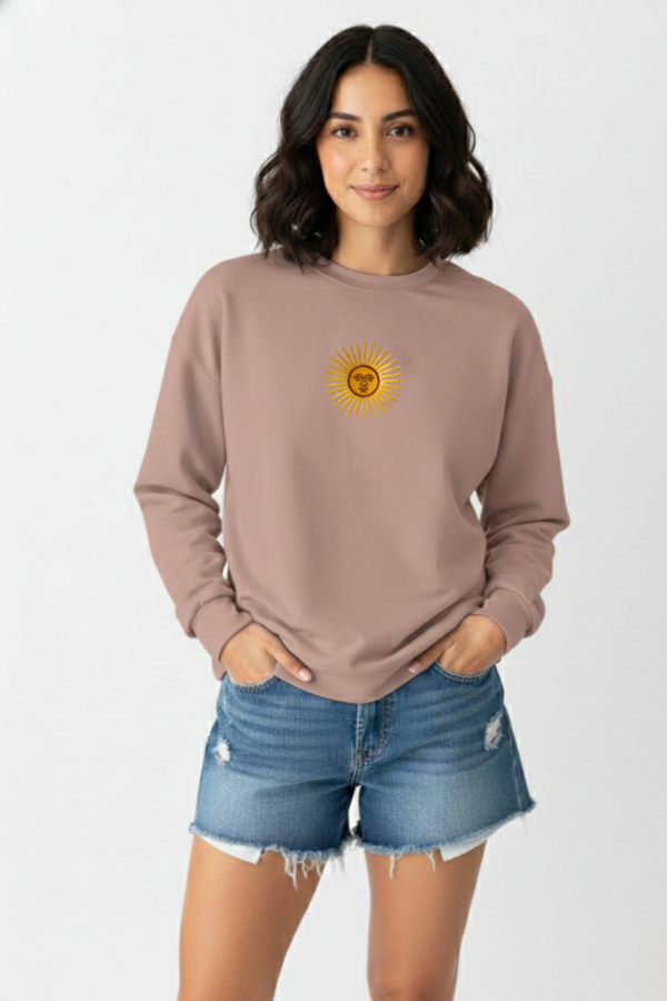 Buzo Rustico Lycra Cuello Redondo Sol De Mayo Argentina Bordado "AIRES"