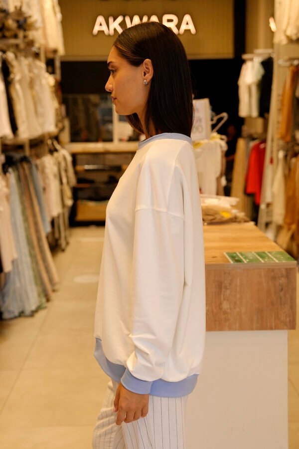 Buzo rustico lycra cuello redondo combinado sol de mayo bordado "FEDERAL"