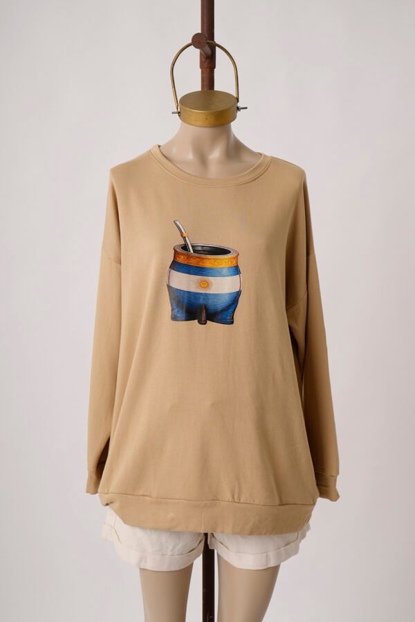 Buzo Rustico Frisado Mate Bandera Argentina DTF «CASPER»