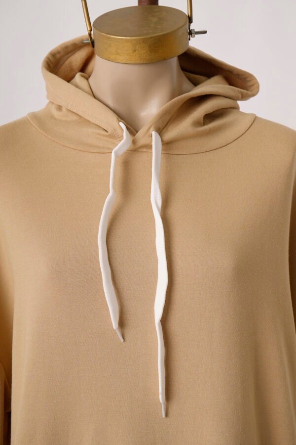 Maxibuzo rustico frisado liso con capucha "MILU"