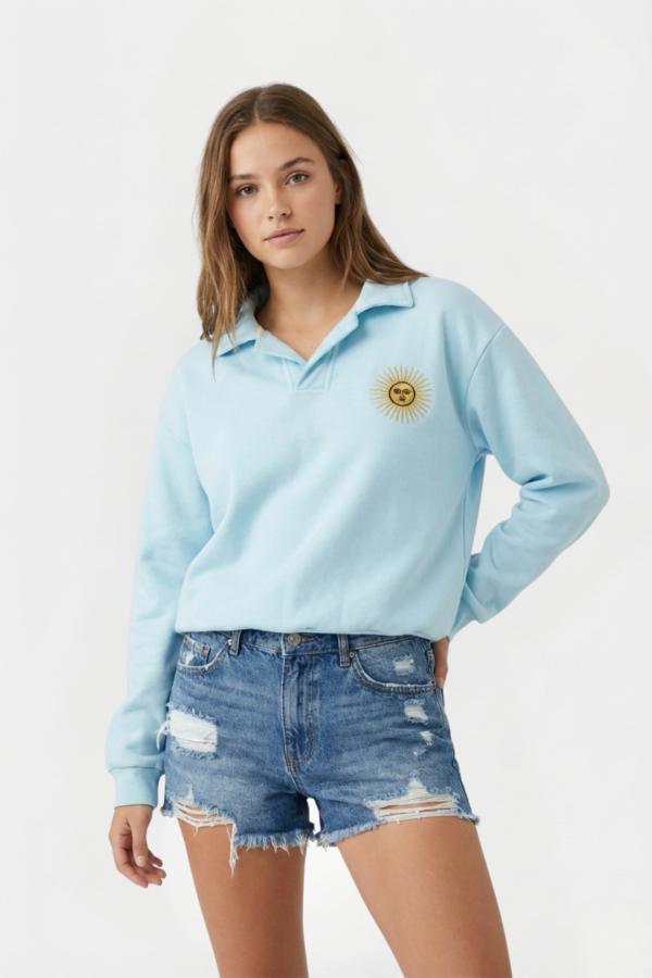 Buzo chomba liso frisado sol de mayo bordado "BUCKS"