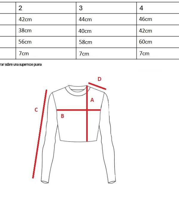Top Manga Larga Morley Brushed Sol De Mayo Bordado En El Medio "GARA"