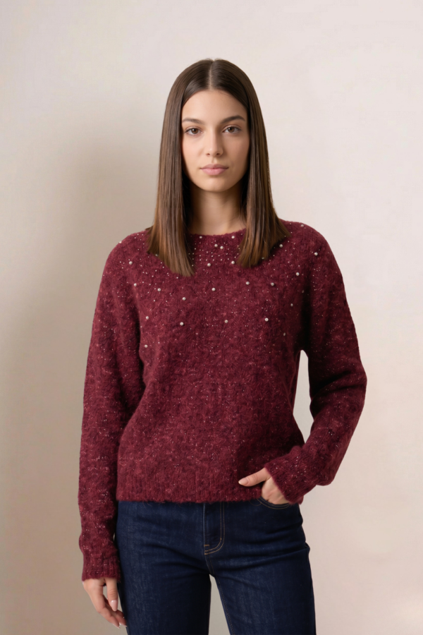 Sweater Cuello Redondo Tachas Arriba «KARACHI»