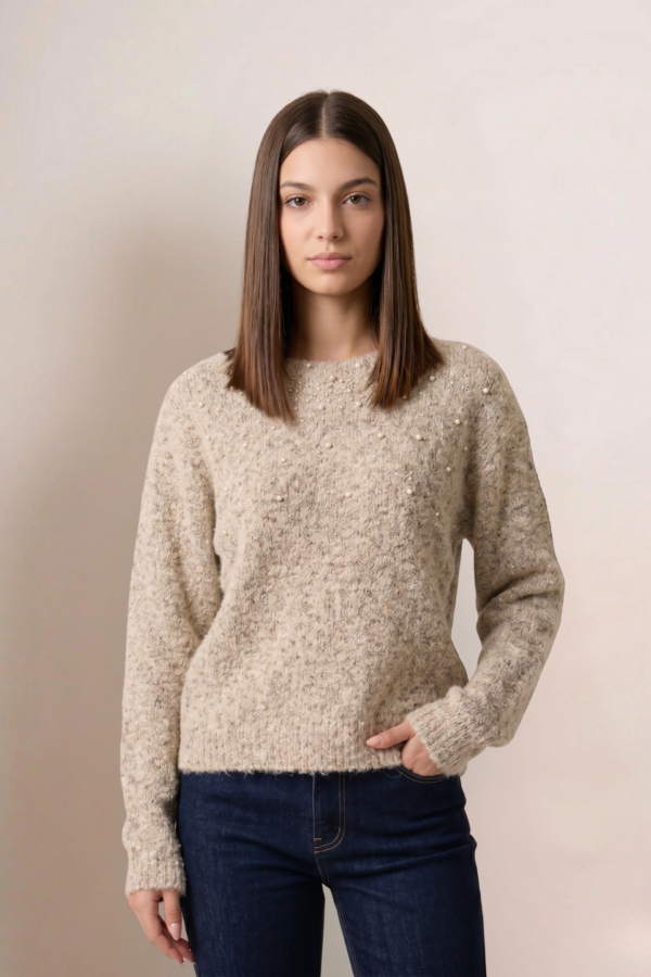 Sweater Cuello Redondo Tachas Arriba «KARACHI»