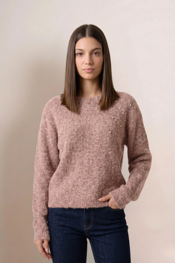 Sweater Cuello Redondo Tachas Arriba «KARACHI»