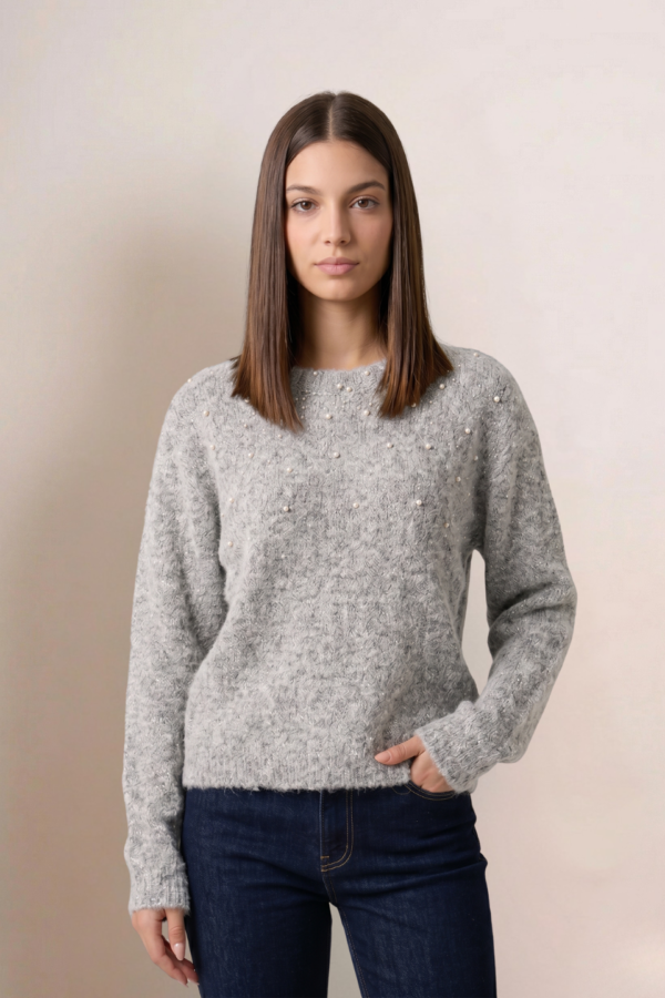 Sweater Cuello Redondo Tachas Arriba «KARACHI»