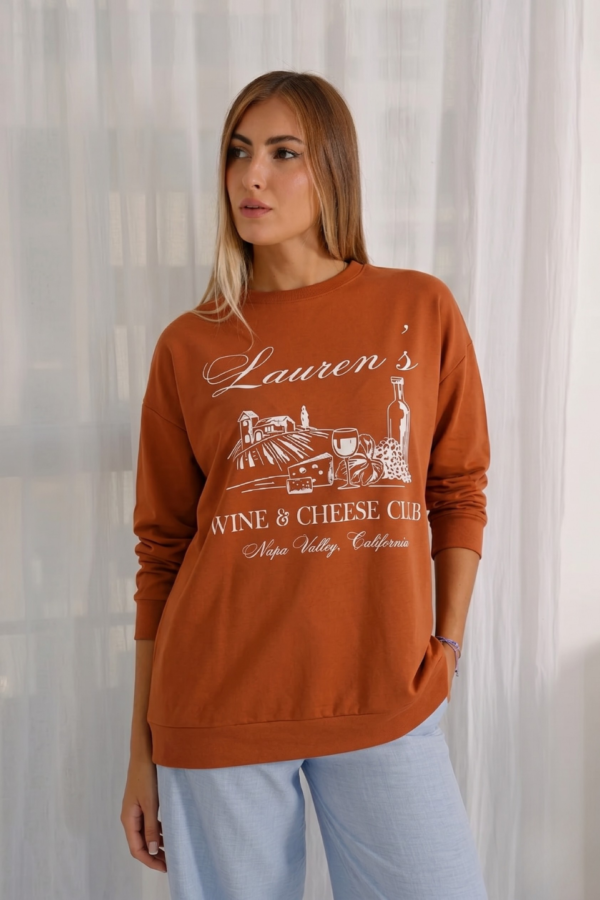 Maxibuzo rustico frisado cuello redondo "LAUREN'S"