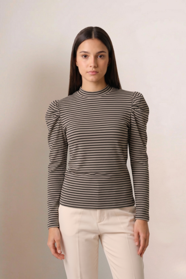 Buzo lanilla ribb rayado "LIZA"