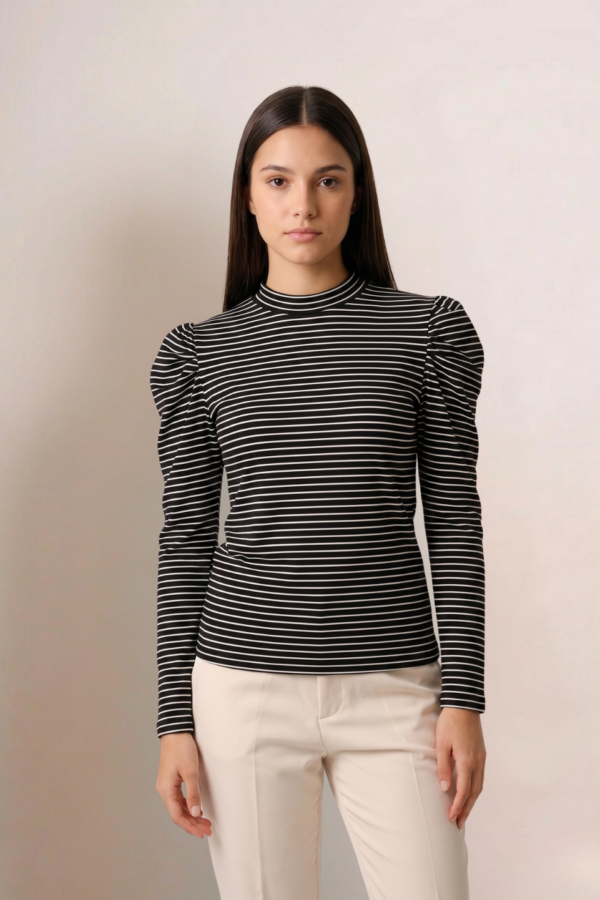 Buzo lanilla ribb rayado "LIZA"