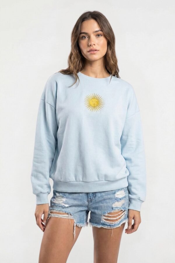 Buzo Rustico Cuello Redondo Sol De Mayo Bordado "PIEVA"