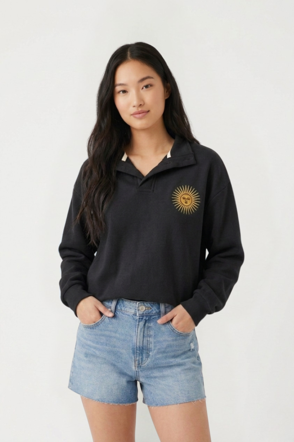 Buzo chomba liso frisado sol de mayo bordado "BUCKS"